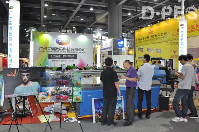 Gunagzhou JETGA showcasing Anapurna UV printer, Alpha and Mimaki in the show